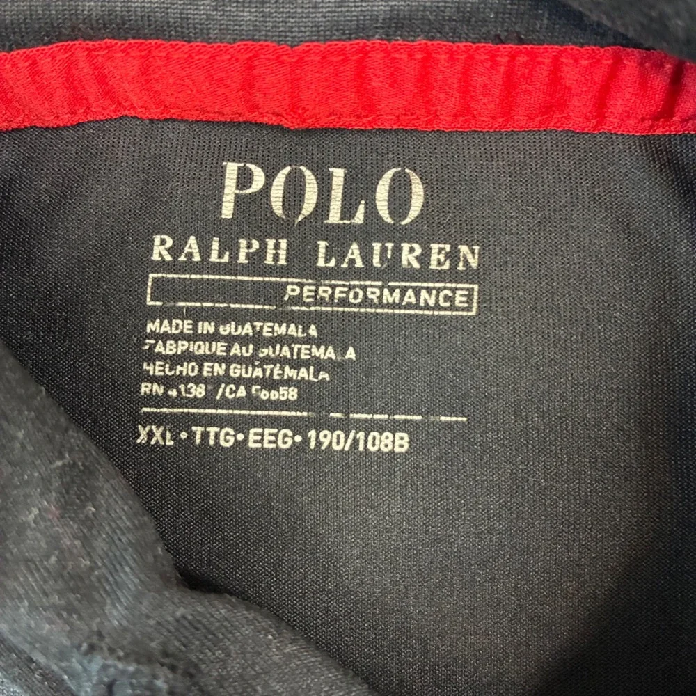 Polo Ralph Lauren Performance Hoodie Mens XXL Black Silver Big‎ Pony Graphic Tee